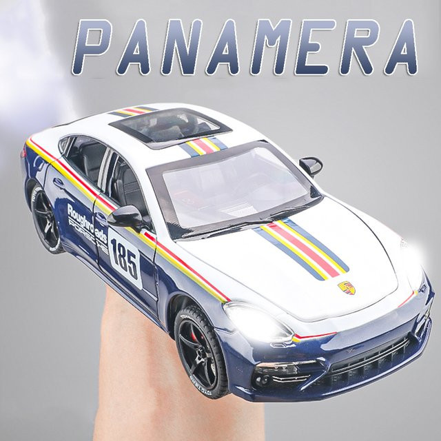 RMZ city Panamera EVO Spray Sportwagen, Modellauto, Maßstab 1:24, mit Licht und Sound, Metall - Bild 1