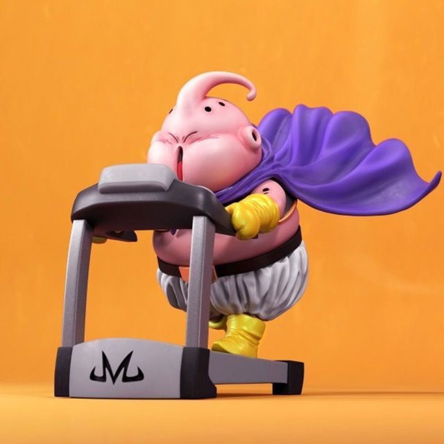 Dragon Ball Majin Boo Gym, Kreative Cartoon-Figur, Modell 2D Puppe - Bild 1