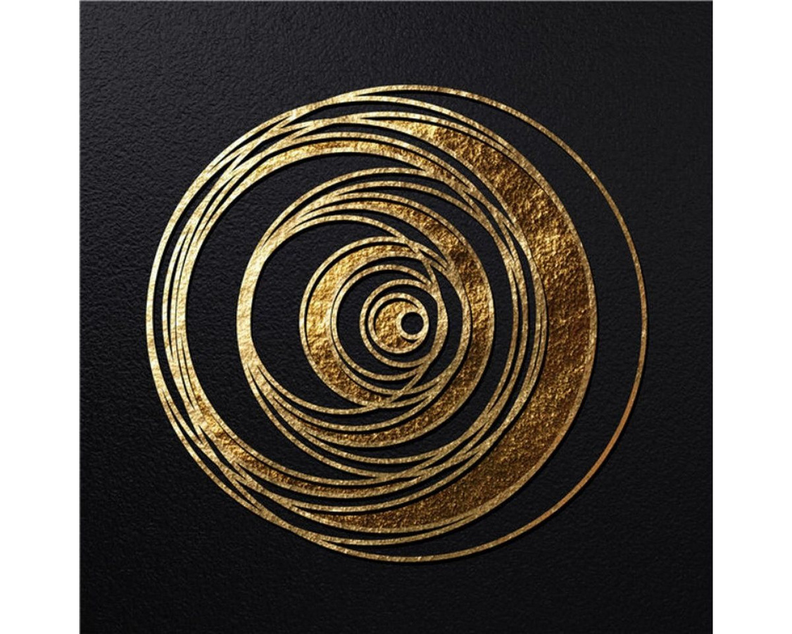 TPFLiving Kunstdruck auf Leinwand Abstrakte Motive Schwarz Gold ohne Rahmen B/H: 40 x 40 cm - Bild 1