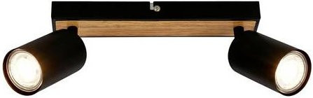 Briloner Deckenstrahler LED GU10 Schwarz Holz, verstellbar - Bild 1