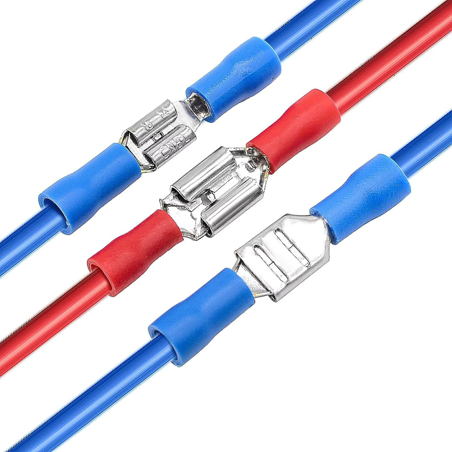 ELECAPITAL Crimp-Sortiment Set mit 360 Stück isolierten Steckverbindern in U-Typ und Spatenring-Anschlüssen, Multicolor - Bild 3