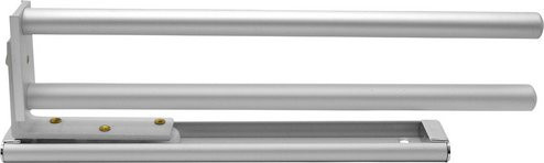 Fackelmann Handtuchhalter 2-armig aus Aluminium in Silberfarben, B/H/T: 31 x 4 x 9 cm - Bild 3