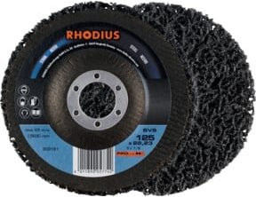 RHODIUS Grobreinigungsscheibe SVS für Metall, Schwarz, Durchmesser: 125 mm, Bohrung: 22,23 mm - Bild 1