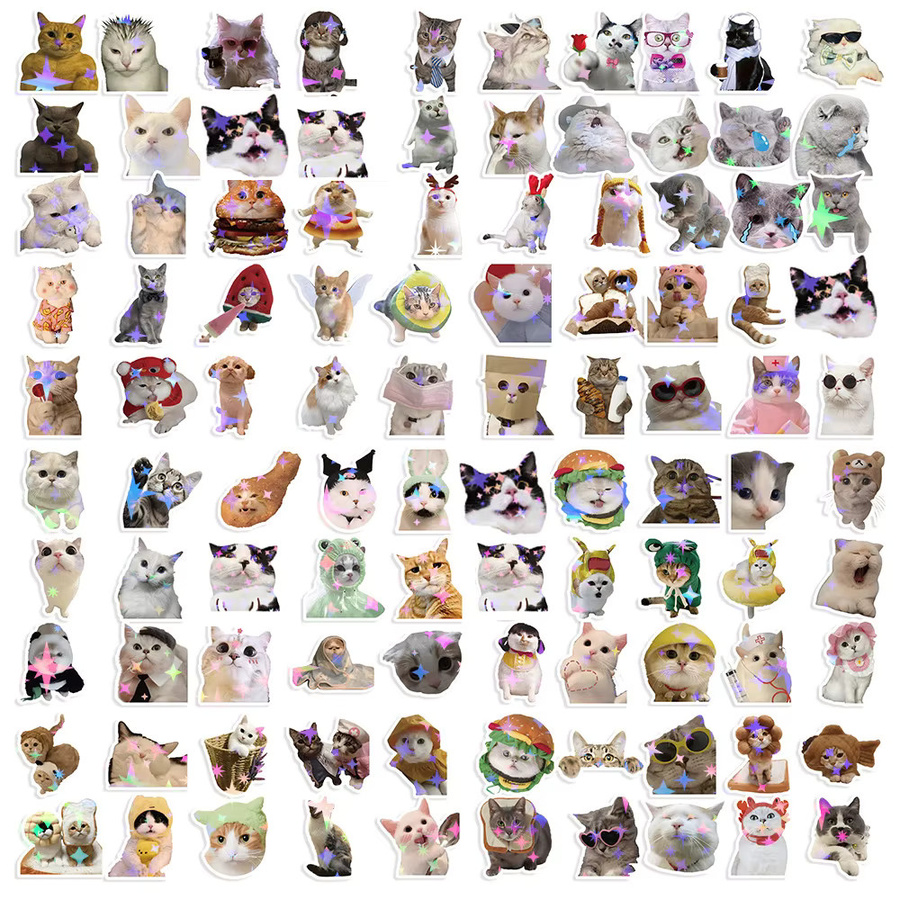 Rspctou Katzen-MEME-Graffiti-Aufkleber, Sticker, 10 Stück, multicolour - Bild 4