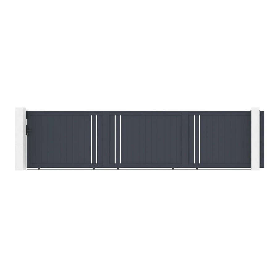Casanoov Schiebetor Giona aus Aluminium in Grau mit Ranger C300 Motorisierung, Breite: 600 cm, Höhe: 140 cm - Bild 2