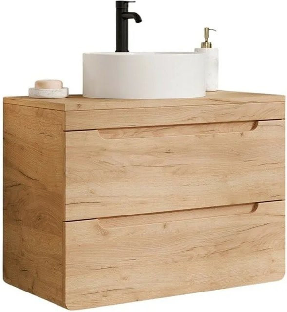 Vente-unique Einzelwaschtisch Aruba in Beige, Breite: 80 cm - Bild 1