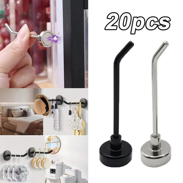 YOCITY Mehrzweck Magnetische Haken aus Metall in Silber für Haushalt und Küche - Bild 1