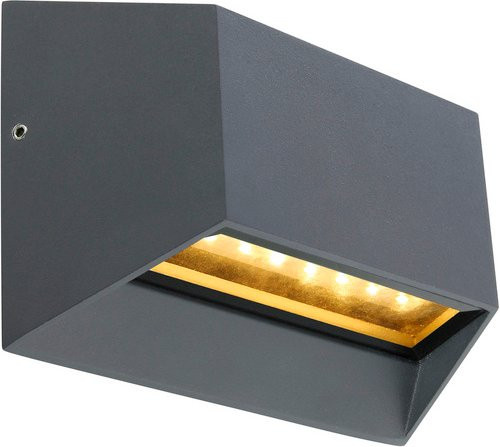 GLOBO LIGHTING Außenleuchte HONNA Wandleuchte aus Aluminiumdruckguss in Grau mit LED und Leuchtmittel, IP54 - Bild 1