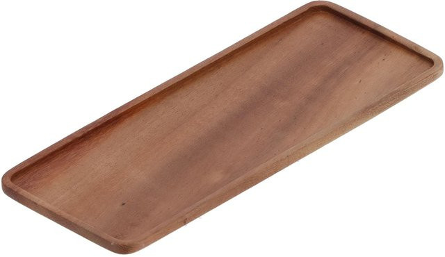 CosyHome Teeservice Tablett aus Walnuss Holz in Braun, handpoliert und rechteckig - Bild 1