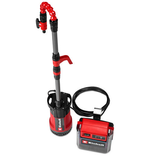 Einhell Akku-Klarwasserpumpe GE-PP 36 RB-A Li-Solo PXC, rot/schwarz, 4500 l/h, Tauchpumpe für sauberes Wasser - Bild 3