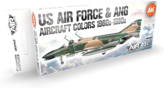 AK Interactive US Air Force & ANG Aircraft 1960s-1980s Set 3G, Fahrzeuge - Bild 1