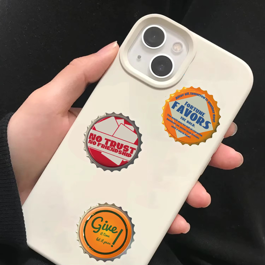 Wasserdichte PVC Aufkleber Set mit verschiedenen Motiven wie Kaffee, Motorrad und Landschaft für Notebooks und Skateboards, Mehrfarbig - Bild 2