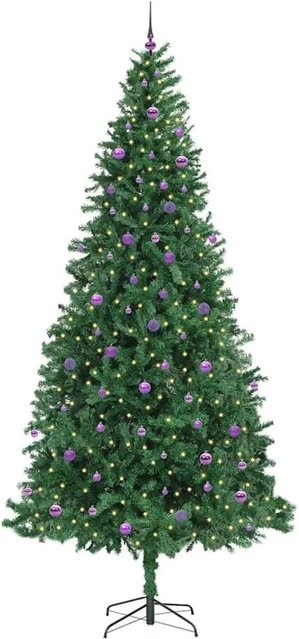 vidaXL Künstlicher Weihnachtsbaum in Grün mit 300 warmweißen LEDs und Ständer, Höhe: 300 cm - Bild 1