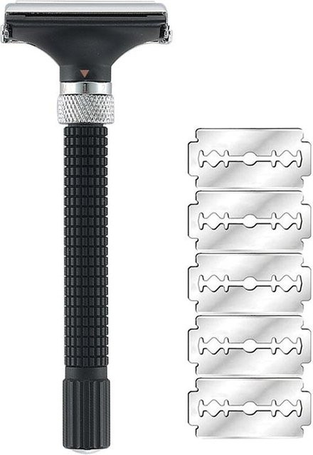 Yintal Doppelschneiden-Sicherheitsrasierer, Schwarz Silber White, Unisex - Bild 1