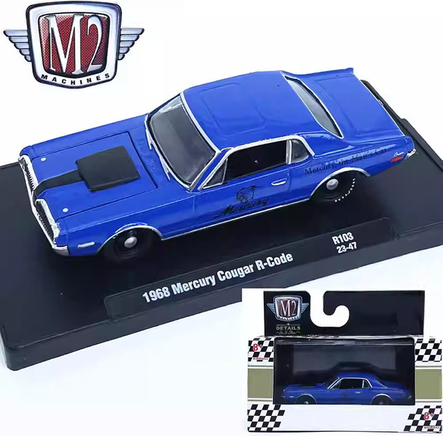 M2 1968 Mercury Cougar R-Code, Automodell, 1:64, Metall, ab 8 Jahren - Bild 1