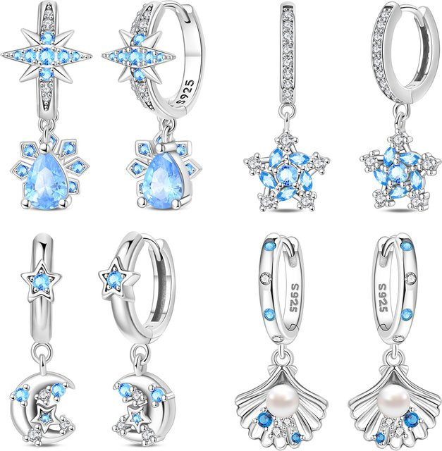 Star Trading Creolen, Silber, Perle, Damen - Bild 1