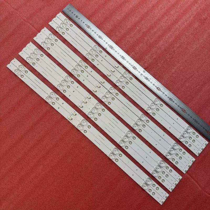 11er Set LED Backlight Streifen für Sharp LC-60P6070U und Hisense 60DU6070, SMD 3030C, Weiß - Bild 2