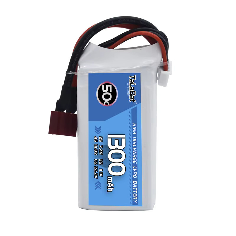 VSVAW LiPo Akku 3s 11,1 V 1300 mAh 50C für RC Quadcopter, Hubschrauber und FPV Racing Drone, Farbe: Weiß - Bild 2