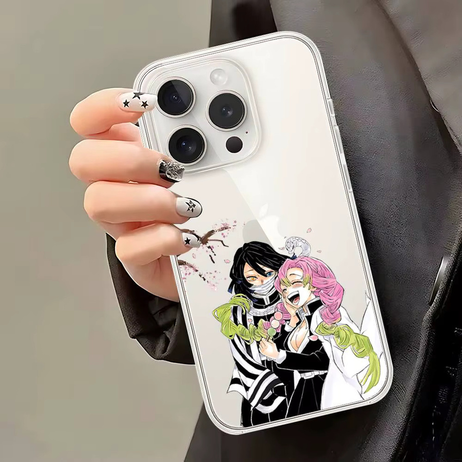 K-Kanrojis Mitsuri und Iguros O-Obanais Handyhülle für Apple iPhone 11 bis 17 Pro Max, Transparent - Bild 4