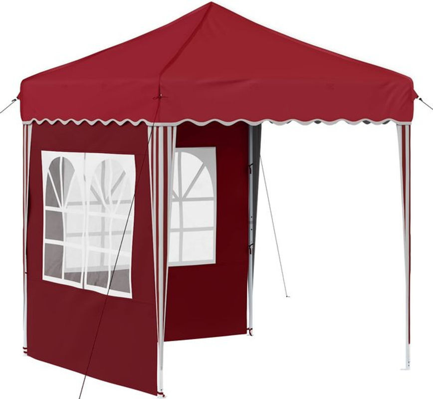 Pop-up Partyzelt vidaXL in Bordeauxrot, B/T/H: 195 x 195 x 245 cm - Bild 1