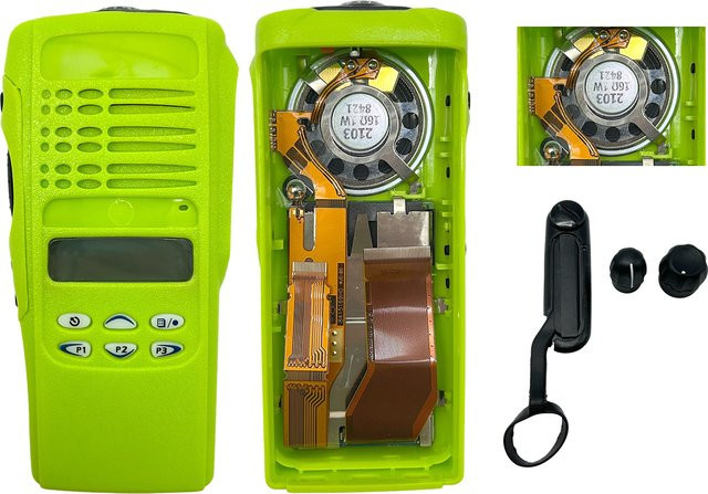 VBLL Walkie-Talkie Ersatz-Reparatur-Frontgehäuse-Set mit OEM-Lautsprecher und LCD für HT1250 GP380, Grün - Bild 1