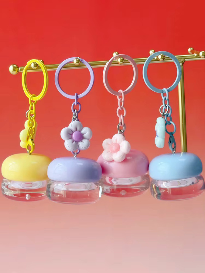 KuZHEN Mini Leere Kunststoff Lippenmaske Gläser mit Schlüsselanhänger, 5g - Bild 3