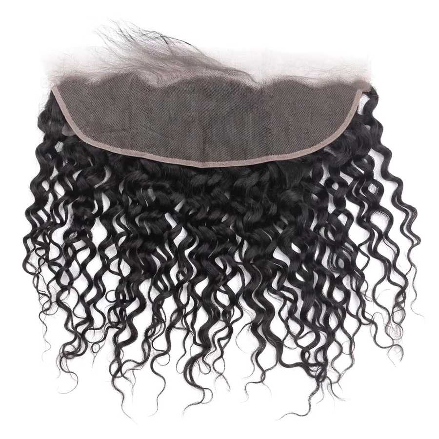 Deep Wave 13x4 Lace Frontal Brasilianisches Echthaar, Water Wave, Nass und gewellt - Bild 2