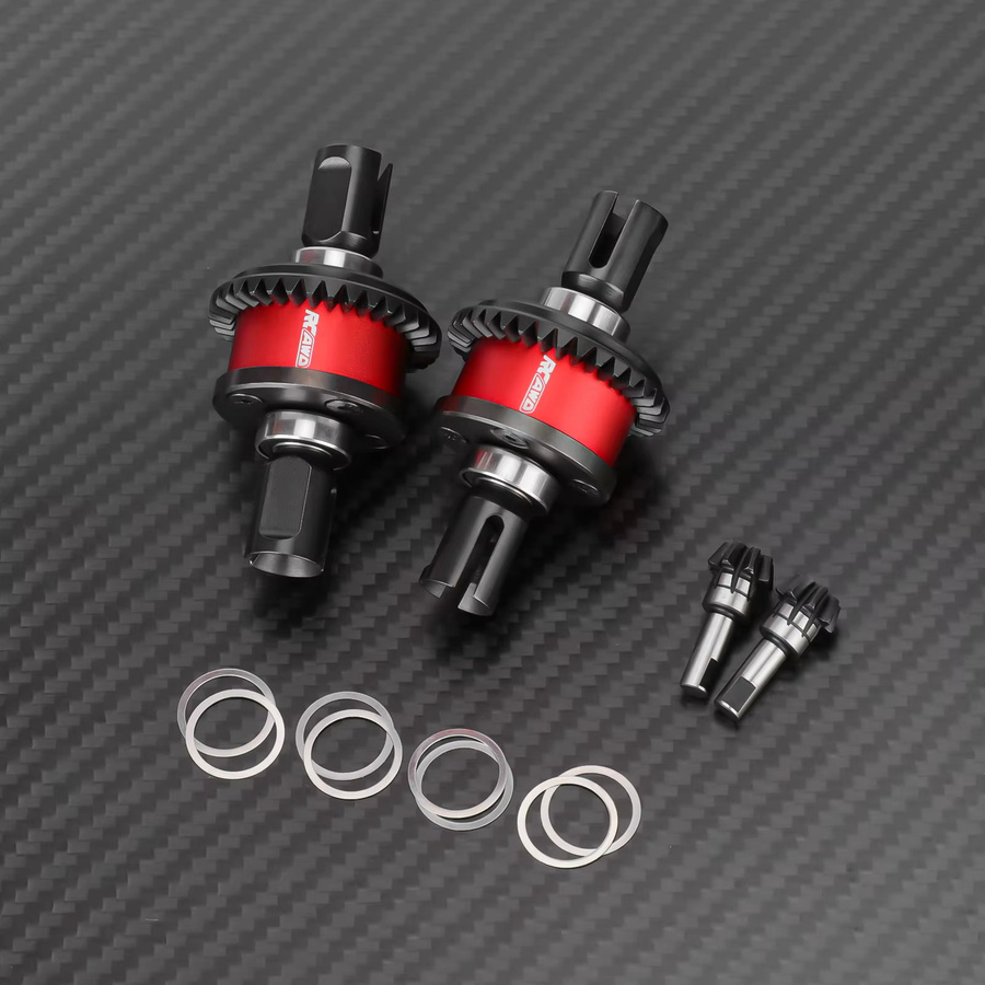 RCAWD Differential Set, Vorne Hinten, Schwarz, Metall, Zubehör - Bild 2