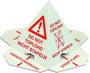 TransPak Palettenhütchen aus einwelligem Wellpappe in Rot, B/T/H: 20,5 x 20,5 x 23,5 cm - Bild 1