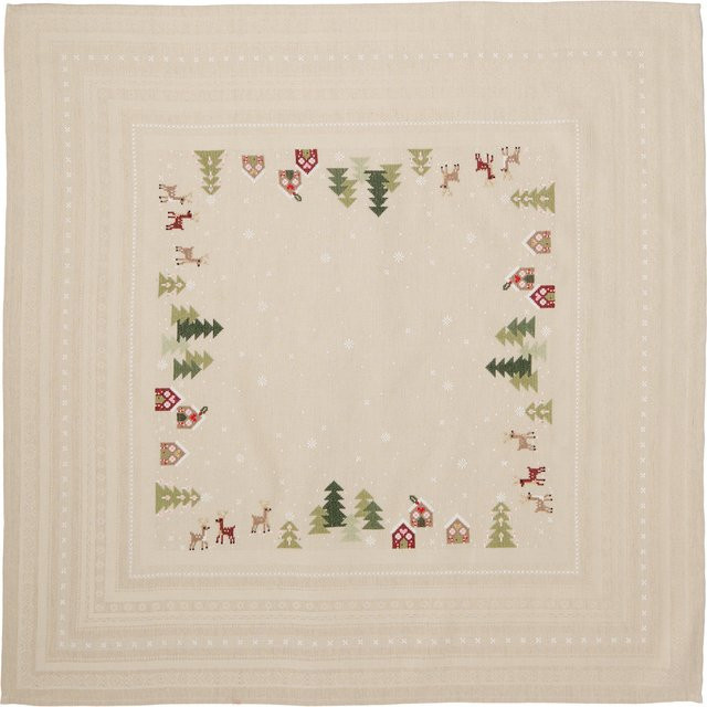 Rico Design Tischdecke Stickpackung Winterlandschaft - Bild 1