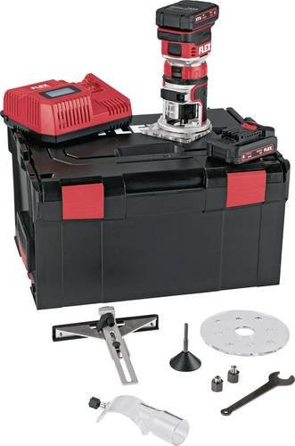 Flex Akku-Kantenfräse 531636 CER 18.0-EC/5.0-Set in Rot mit 2 Akkus und 8mm Fräser - Bild 1