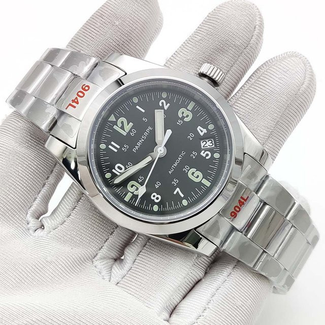 PARNSRPE Armbanduhr Automatik, Edelstahl, Saphirglas, 39 mm, Herren - Bild 1