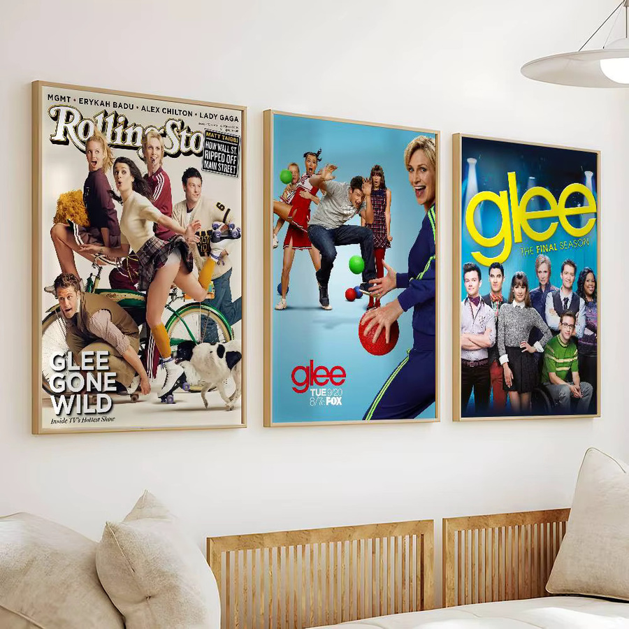 Glee Poster Bilibili Wandkunst-Aufkleber im Retro-Design, Mehrfarbig, Rechteckig - Bild 3