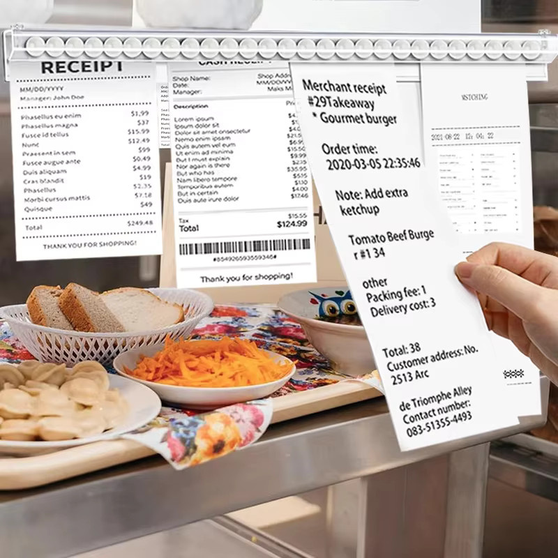 2er-Set transparente Wandmontage Bestellboxen aus Kunststoff für Quittungen und Rezepte in Restaurants - Bild 2