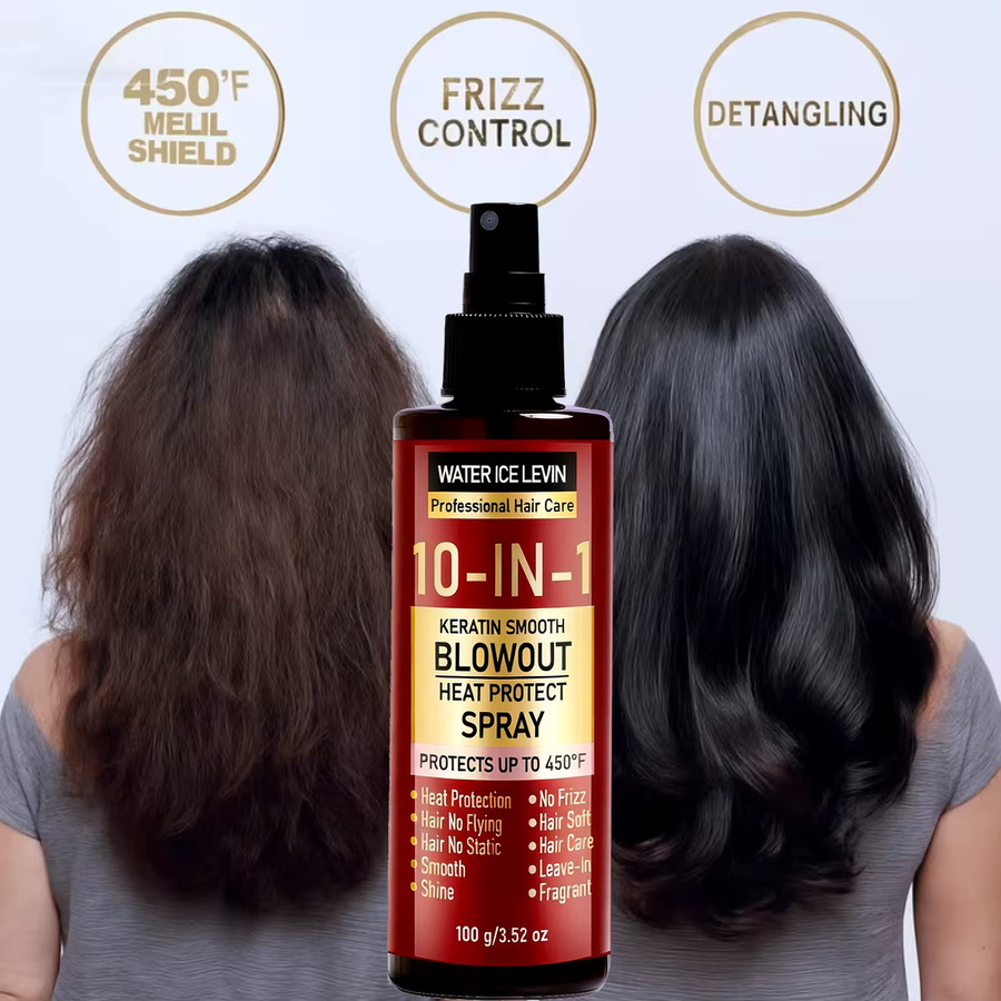 Water Ice Levin Hitzeschutzspray mit Keratin, Hyaluronsäure & Biotin - Bild 5