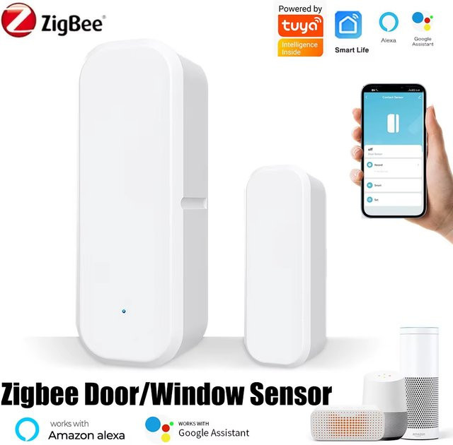 Shine-tale Tuya Zigbee Türsensor und Fenster-Eingangssensor in Weiß für SmartLife und Home Assistant - Bild 1