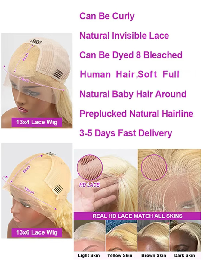 HJ WEAVE BEAUTY Perücke, Honigblond, Wasserwelle, Damen - Bild 5