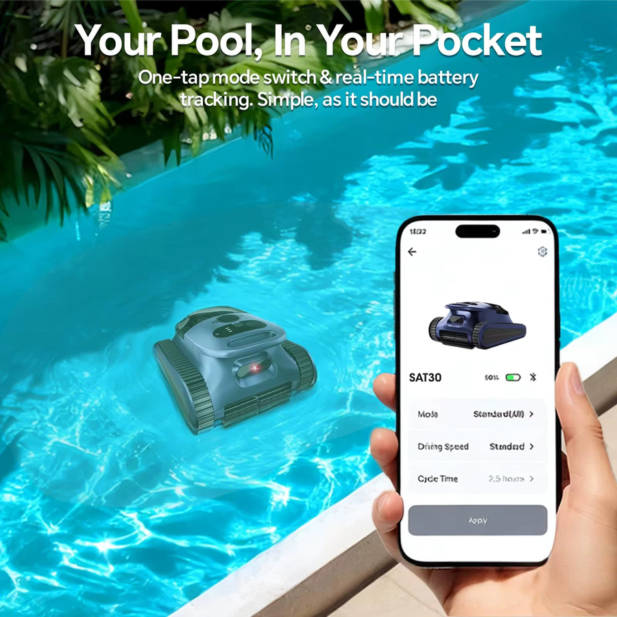 Seauto Crab Pro Roboter-Poolsauger in Blau für Wände und Böden bis 2000 Quadratfuß - Bild 6