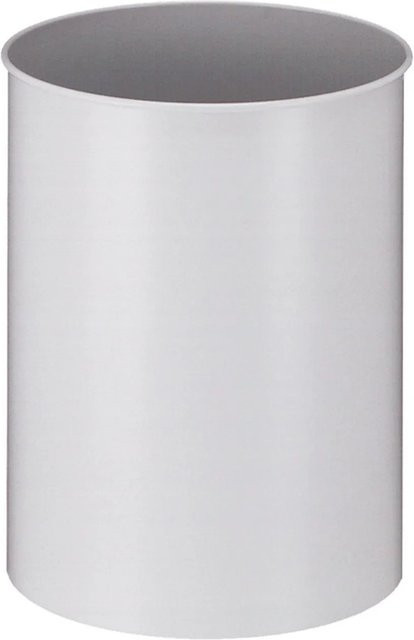PROREGAL Runder Metall Papierkorb Grau, Höhe: 30,5 cm, Durchmesser: 25,5 cm - Bild 1