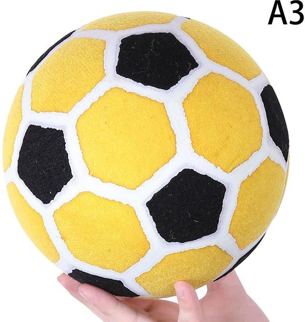 Klebriger Fußball für Fußkick-Dartspiele, Filz, Gelb, 1-teiliges Set - Bild 1