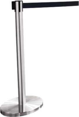 Guidesystems Gurtpfosten aus Metall in Chrom mit schwarzem Gurt - Bild 1