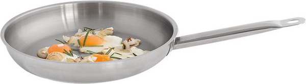 Stalgast Bratpfanne aus Edelstahl ohne Beschichtung in Silber, Durchmesser: 32 cm, Höhe: 5,2 cm