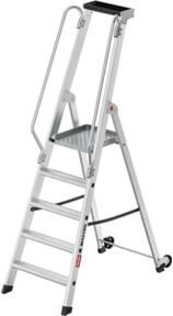 Hailo Aluminium-Plattformleiter Master P80 mit 5 Stufen in Silber - Bild 1