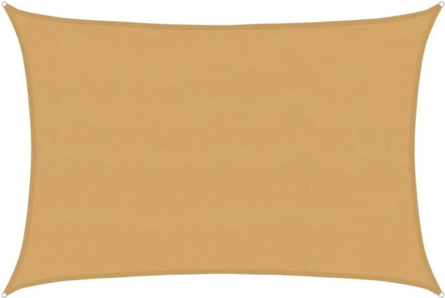 vidaXL Sonnensegel rechteckig aus HDPE in Sandfarben, B: 6 m, T: 5 m - Bild 1
