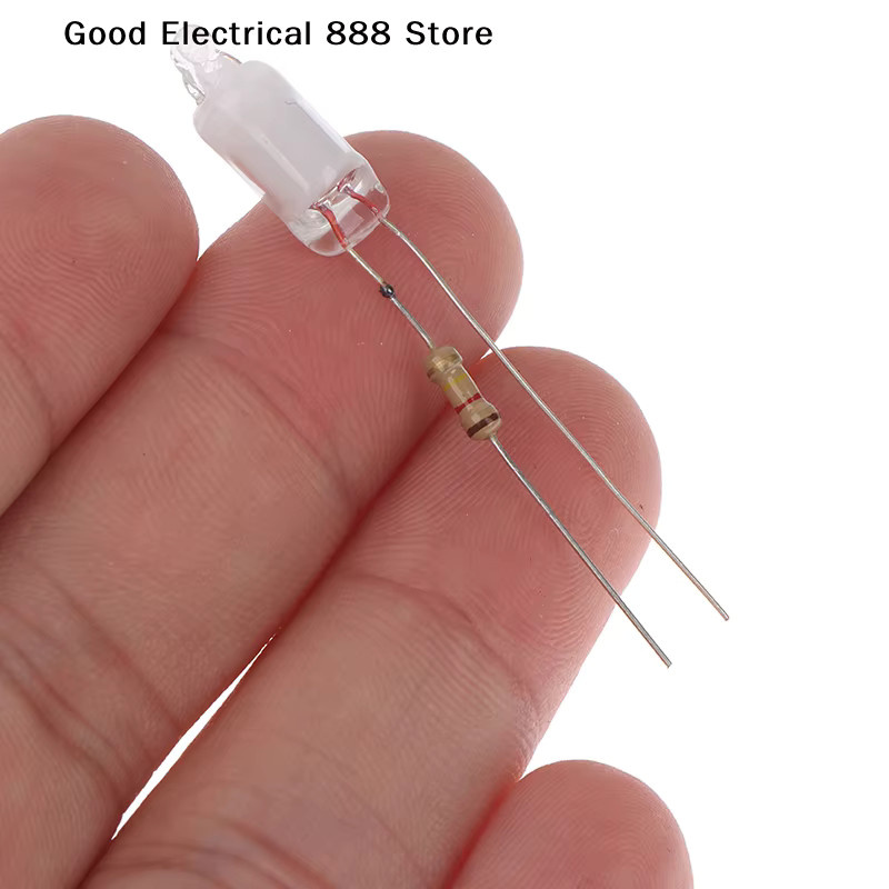GE 10er Set Mini-Neon-Glühbirnen mit Widerstand, 220 V, Farben Rot, Blau und Grün, Maße: 6 x 13 mm - Bild 3