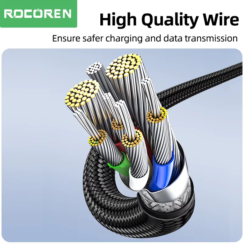 Rocoren USB Typ C zu USB C Kabel 240W PD 3.1 Schnellladekabel Schwarz - Bild 3
