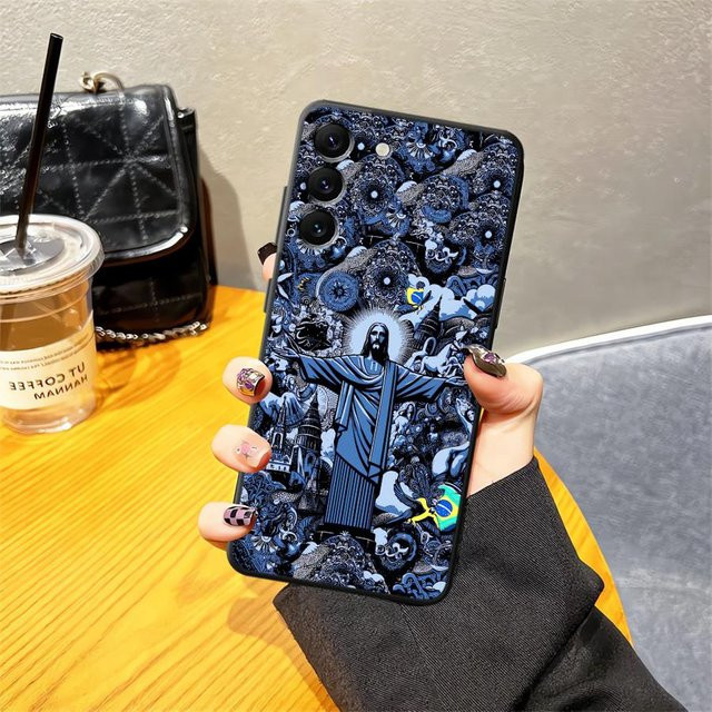 Handyhülle mit Gott Jesus Motiv für Samsung Galaxy A05 A06 A12 A13 A15 A16 A17 A20 A40 A50 Cover - Bild 1