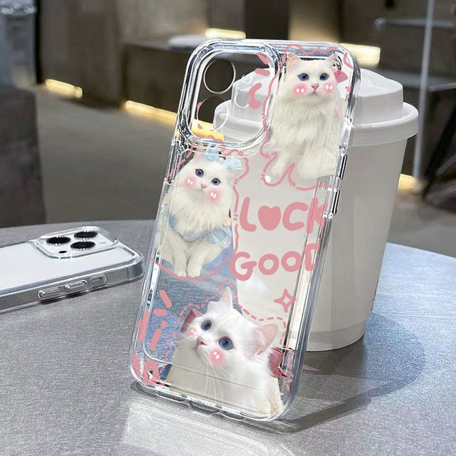 Transparente Silikon-Handyhülle mit Katzen-Motiv für Samsung Galaxy S25 Ultra, S26, S24 FE, S23 Plus und S22 Edge - Bild 1