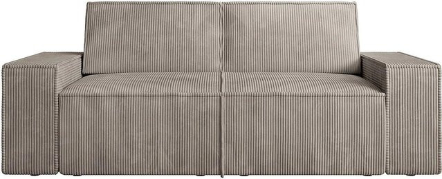 Vente-unique Sofa Amelia in Taupe mit Cordstoff, Breite: 230 cm - Bild 1