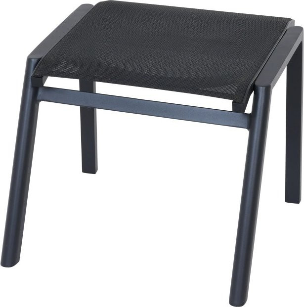 Siena Garden Hocker Bologna in Grau mit Aluminium und Teakholz, B/T/H: 53 x 50 x 45 cm - Bild 1